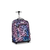 Appack Big Trolley, 35 L, Singola Barra Telescopica, Spallacci a scomparsa, Doppio uso, Tasca frontale, Scuola elementare, English Lavander, Bambine e Ragazze, rosa/blu