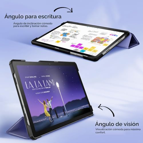 Miniatura 4 de Easyacc Funda Compatible Con Samsung Galaxy Tab A11 Plus A9 11 Pulgadas 2025 Sm-X236b Sm-X230 Ultra Slim Pu Protectora Carcasa Con Función De Soporte Función Atril, Morado Glicina