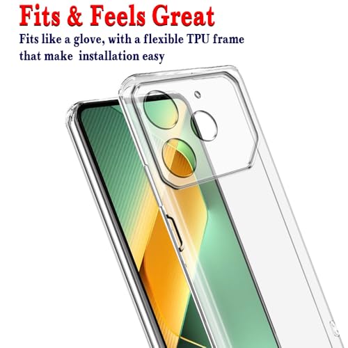 Image of Amazon Brand - Solimo Mobile Cover for Tecno Pova 6 Neo 4G (Soft & Shockproof Back Case with inbuilt Cushioned Edges), Clear