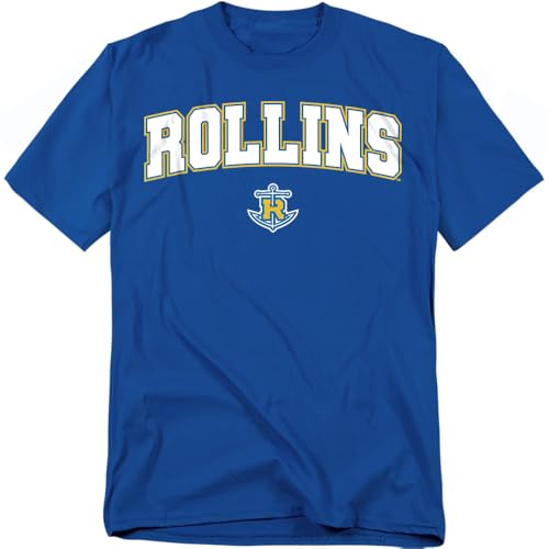LOGOVISION Rollins College Arch Logo Unisex Adult T Shirt, Royal, Large