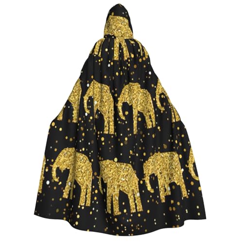Cape à capuche éléphant abstrait unisexe et veste de cosplay douce