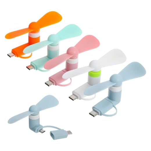 Handyvenrilator, Handyventilatoren, Handy Ventilator, Handyventilqtor, Fan for Iphone, 3-in-1 Kleiner Tragbarer Leiser Handy-Lüfter, Geeignet für Handys mit Android-, Apple- und Typc-C-Schnittstellen 3 UKCOCO 5 STÜCKE USB Ventilator Klein Leise,Mini Handventilator Tragbarer Kompatibel für Typ C Und Android-Smartphone
