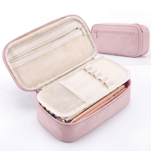 Image of WEMATE Pencil Case, Large Storage Organizer, Makeup Bag, Teacher Must - have, Big Pencil Pouch, Marker Case for College