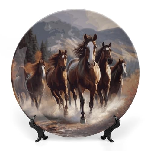 Plato decorativo de porcelana hueso de caballo 6 pulgadas miniatura 1