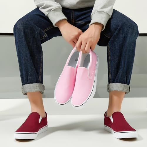 Image of yageyan Mens Slip on Sneakers Loafers Shoes Canvas Black Shoes Canvas Blue Casual Fashion Shoes