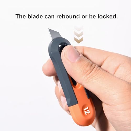 Image of Small Utility Knife, 3PCS Box Cutters, Retractable Letter Opener, Sharp Cartons Cardboard Cutter Razor Knife for Travel and DIY, Smooth Mechanism Perfect for Office and Home Use