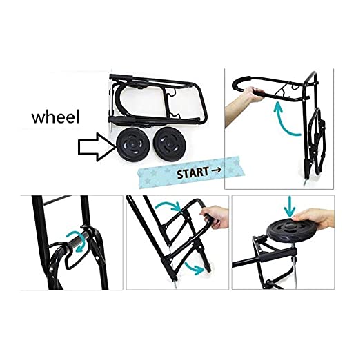 LICHUAN Einkaufstrolley, zusammenklappbar, Wärmespeicherung, Einkaufskorb, Treppenwagen mit Rädern und abnehmbarer… – Bild 5