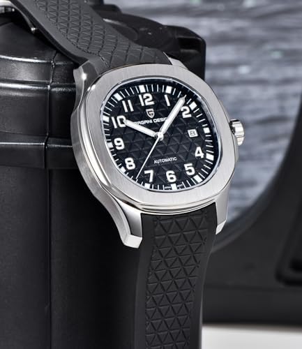 LACZ DENTON Pagani Design YS031 Automatic Men's Watch Miyota 8215 Mechanical Movement 41mm Stainless Steel Analog Wrist Watches for Men, Synthetic Sapphire Dial Glass, 100M Waterproof, Rubber Strap — view 3