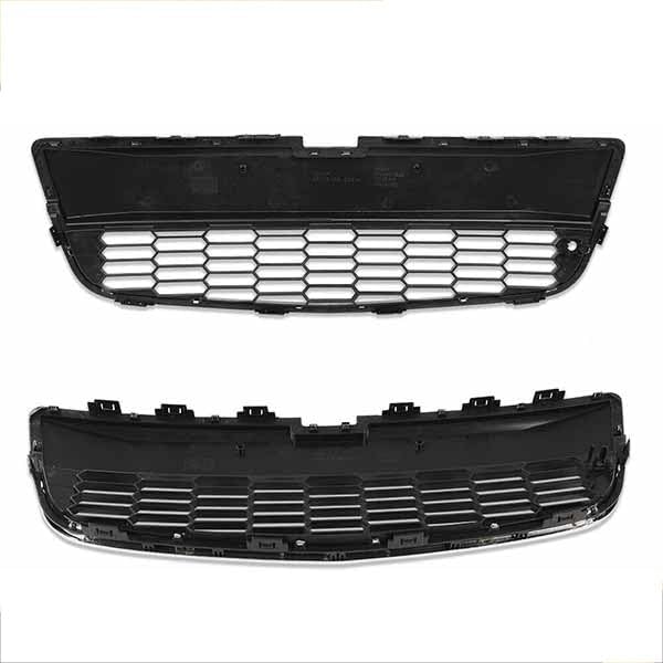 Lower Bumper Grille w/Chrome Surround Molding Fit for 2012-2016 Chevy Sonic LS LT LTZ Mesh Bumper Grille 95227395 GM1036139