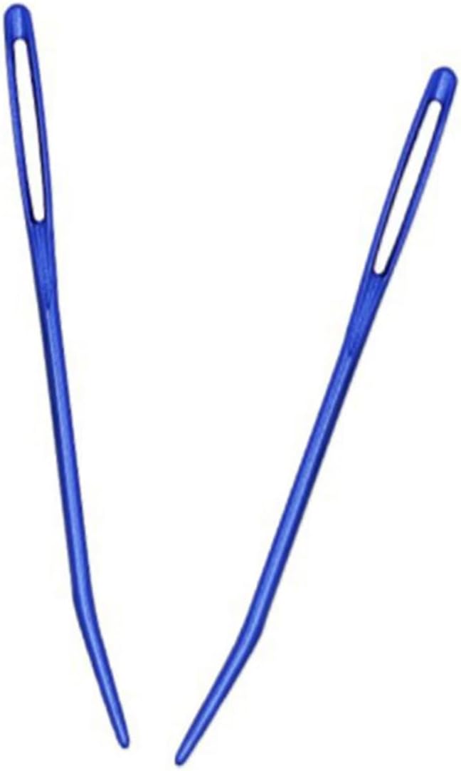 Gogogmee 9pcs Bent Tip Tapestry Needles Wool Needles Large-Eye Aluminum for Bulky Yarn Cross Stitch