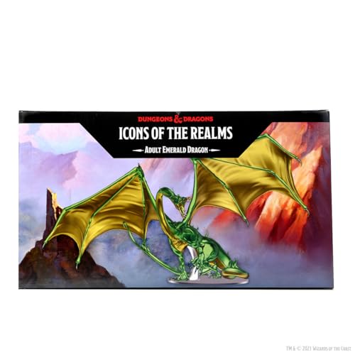 WizKids D&D Icons of the Realms: Adult Emerald Dragon Premium Figure by WizKids - Image 4