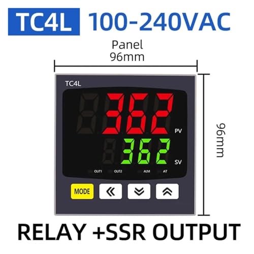 Controlador de temperatura dual TC4S regulador termostato digital para paneles 110VAC 2