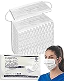 Petseeker 1 Box of 50 Pcs White Disposable Face Masks High Filtration Ventilation 3 Layers White Layers Count 50 Count