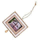 Monedero retro: marcos de cuadros tamaño billetera, el marco pequeño, liviano y compacto, es fácil de suspender y exhibir en varias superficies, como minicasas, paredes, puertas y árboles de navidad.