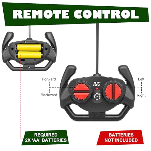 Image of VGRASSP Remote Control Army Tank Toy for Kids with Lights and Sound - Military Vehicle Toy with Rechargeable Batteries and USB Battery Charger - 4 Function RC Battle Tank - Color As Per Stock