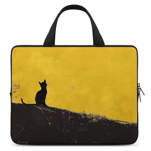 Sac ordinateur portable 15 pouces motif chat jaune sacoche mixte