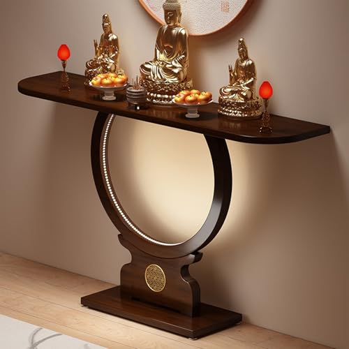 Mesa de meditación de madera con altar de puja versátil 2