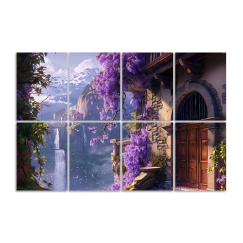 8 Pack Paneles Acústicos Artísticos Aislantes de Sonido Castillo Soñador para Habitación Infantil, Paneles Decorativos Rosados Autoadhesivos para Estudios y Oficina 48"x32" miniatura 1