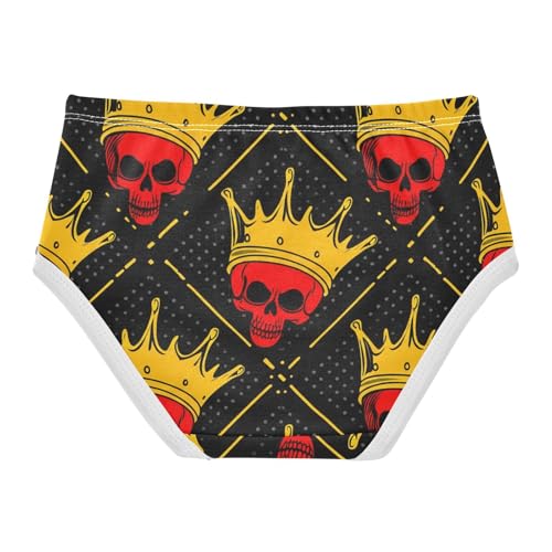 Cotton Toddler Underwear Floral Cartoon Red Skulls Golden Black Girl Panties Cute Cartoon Briefs Underpants 2t2