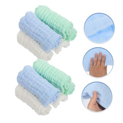 10pcs Muslin Burp Cloths Soft Gentle Hand Towels for Newborns Fluorescent Accessory Colors3
