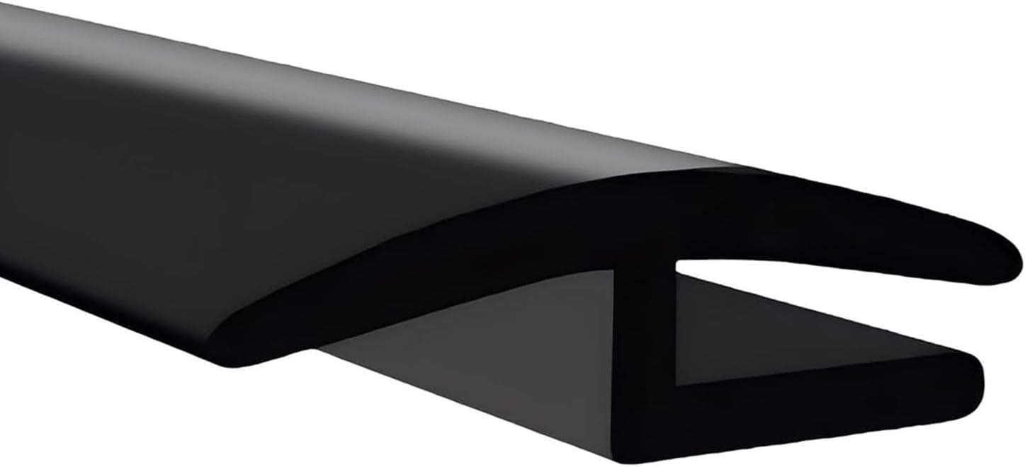 Windshield Cowl Seal Strip, 1.7M/5.6Ft H-Shape Car Front and Rear Weatherstrip, Self-Adhesive Windshield Rubber Seal Strip, Window Sunroof Molding Trim Strips for Most Cars Trucks SUVs