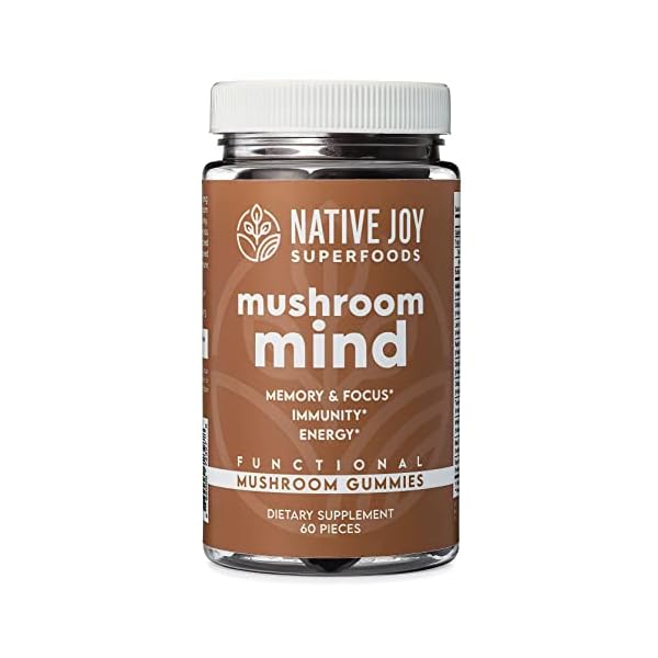 Native Joy® Mushroom Mind Functional Mushroom Gummy Lions Mane, Gourmetian