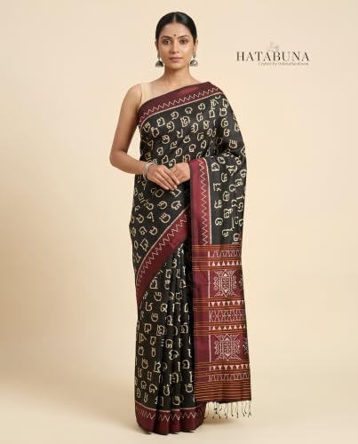 ODISHAHANDLOOM sambalpuri silk saree in mulberry silk – image 3