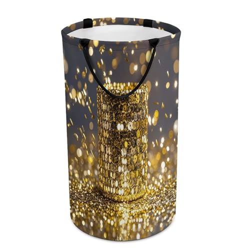 Image of Gold Sequin Sparkle2 Laundry Basket 86L Laundry Hamper
