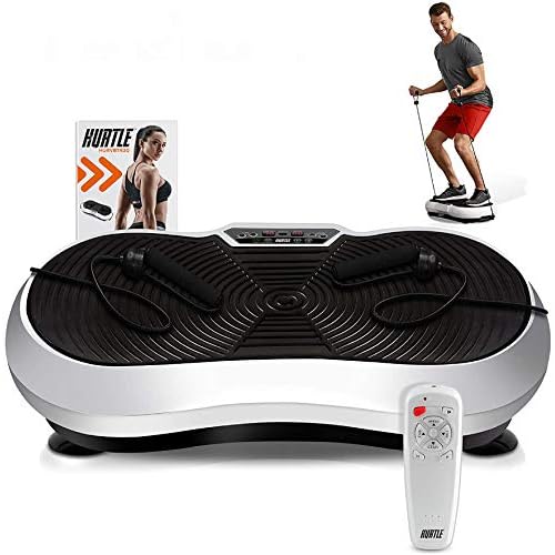 Hurtle Fitness Vibration Platform Workout Machine | Exercise Equipment For Home | Vibration Plate | Balance Your Weight Workout Equipment Includes, Remote Control & Balance Straps Included (HURVBTR30)