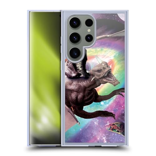 Coque Gel Samsung Galaxy S24 Ultra Compatible MagSafe Random Galaxy Dragon Chat Espace