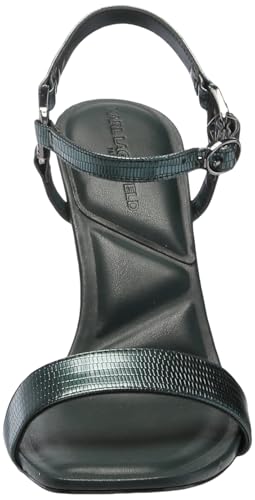 KARL LAGERFELD Women's Cybil Evening Ankle Strap Dress Heel Heeled Sandal2