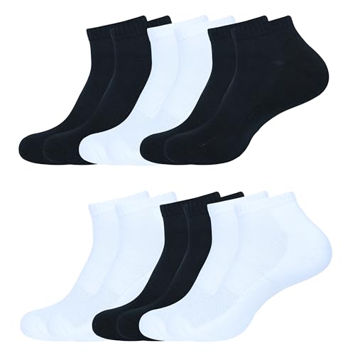Image of Womens Cushioned Ankle Socks, Low Cut Breathable Casual Super Soft, Multi Color Options Size 4-7, 6-9