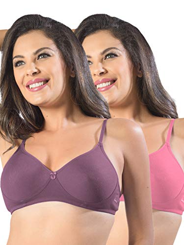 Image of SONARI Womens Non Padded Cotton Bra | Wire Free, Medium Coverage, Seamless Cups, Comfortable Polyester Cotton Blend Fabric | Adjustable Straps, Ideal for Everyday Wear - Smile