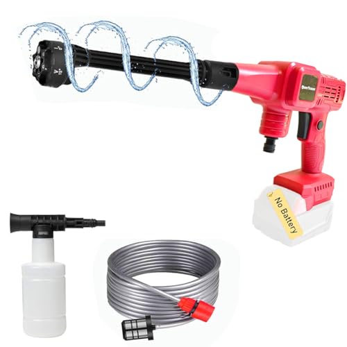 Cordless Pressure Washer for Milwaukee 18V Battery, Portable Cordless Power Washer 700 PSI with 6 in1 Nozzle for Car Cleaning (Battery Not Included)