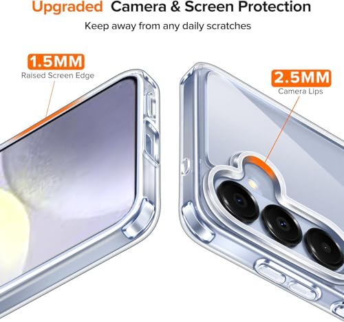 Image of ClearShield Transparent Back Cover for Samsung Galaxy S26 5G, Hybrid PC & TPU Shockproof Design, 360 Degree Protection Crystal Clear Case, Anti-Scratch Armor Mobile Phone Cover