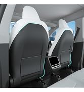 TOPABYTE Housse de Protection pour Tesla Model Y/3/S/X Protection de Dossier de Siège Avant en Cu...