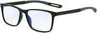 Óculos Anti Luz Azul Ultra-Leve Masculino, Lentes Transparentes, Proteção para Computador Celular Jogos Leitura, com Estojo