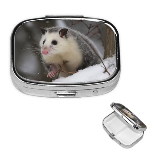 Opossum in Snow Pill Box 2�R���p�[�g�����g ���E���h���^���s���P�[�X ���z&�|�P�b�g�p �|�[�^�u�����f�B�V���I�[�K�i�C�U�[ ���s�p�s���{�b�N�X �����̃s���R���e�i�z���_�[ �r�^�~���A����������