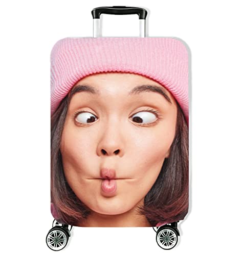 Copertura Per Valigia Personalizzata - Con Foto E Nome, Elastica E Lavabile, Doppia Faccia