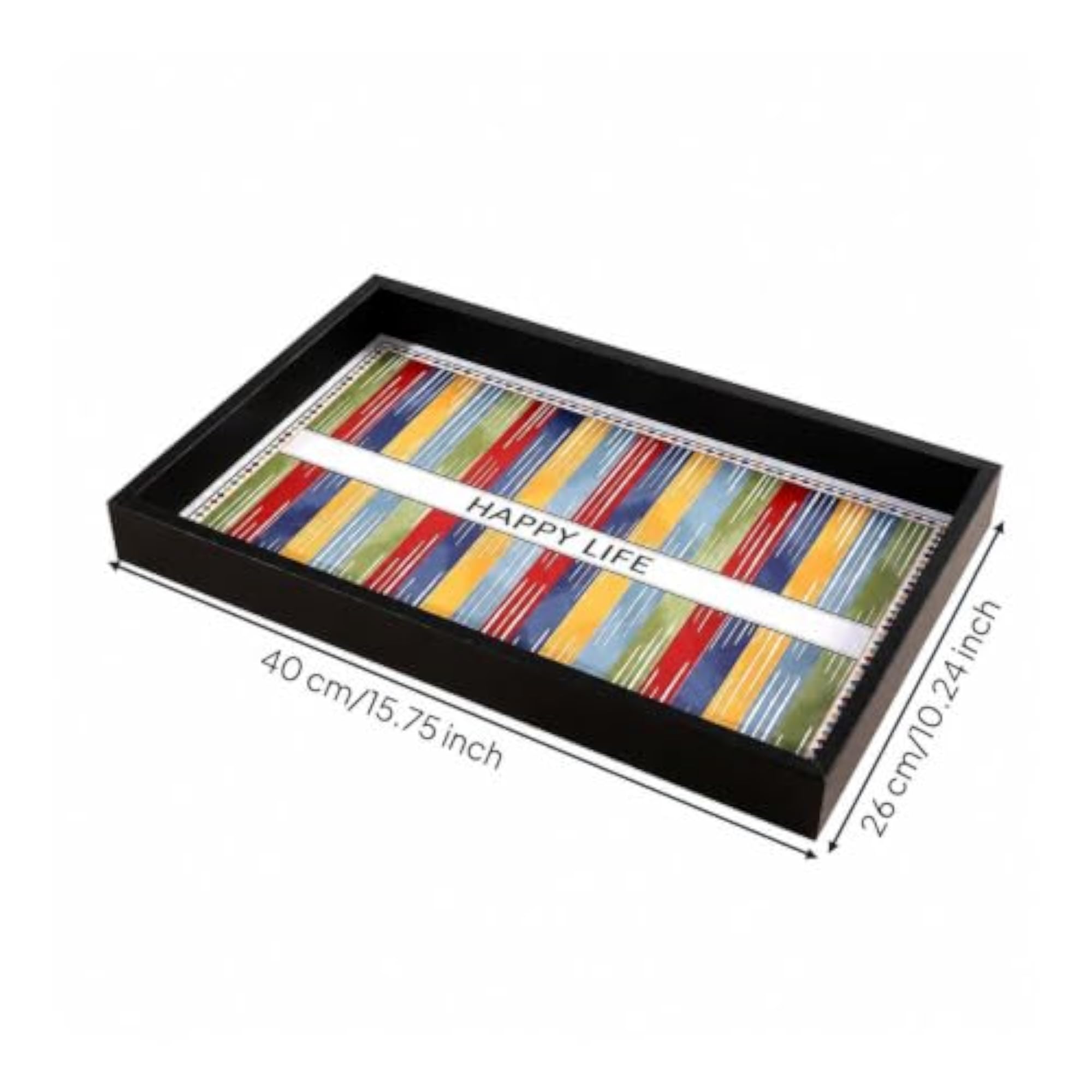 Rectangular Desktop Tray with Raised Frame