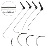 Wcaro Dent Rods with Adjustable Handle 4pcs Newly Design Set of Paintless Dent Repair Tools Dent Rem