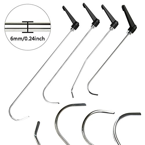 Wcaro Dent Rods With Adjustable Handle 4Pcs Newly Design Set Of Paintless Dent Repair Tools Dent Remover Tools Paintless Hail Removal Dent Puller Tool Dent Remover Kit #TOP6