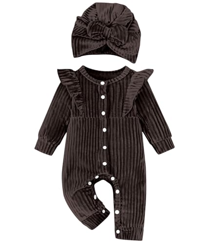 Image of UNICOMIDEA Baby Girls Clothes 0-18 Months Newborn Outfits With Hat Infant Jumpsuit