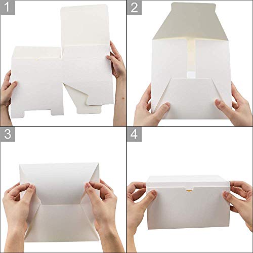 Moretoes GIFT BOXES 12Pcs White Kraft Paper Gift Box thumb #3