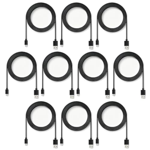 10-Pack Micro USB Cable 6ft Bulk Old Android Phone Charger Cord