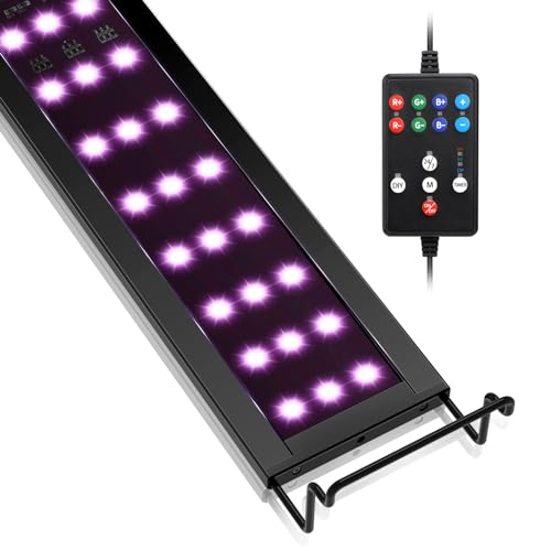 Image of hygger LED Aquarium Light, 22W Full Spectrum Fish Tank Light with Multi-Color Timer DIY Mode 24 /7 Natural Mode, Adjustable Brightness, Aquarium Plant Light with Extendable Brackets for 23~28IN Tank