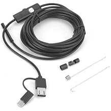 Endoscope Borescope 3 in 1 USB Inspection Camera 5.5mm Lens 6LED 5M Cable IP67 Y102