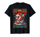 Bruh 67 Six Seven Santa Dabbing Christmas Meme Boys Kids T-Shirt