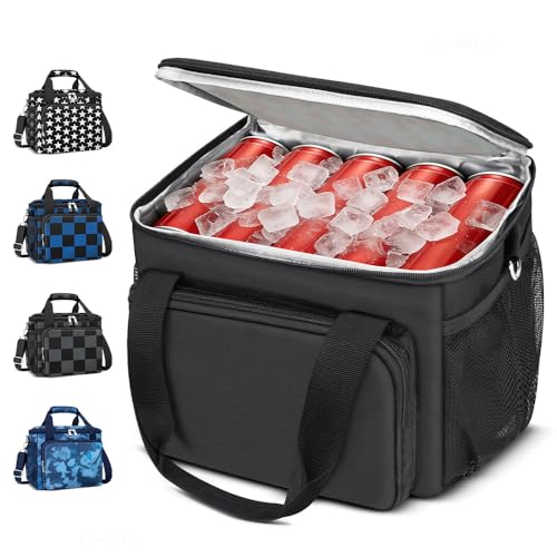 Coobiiya Insulated Lunch Bag Cooler Bag,Lunch Box for Men Leakproof,Portable Cooler Freezable Soft Lunchbox for Adult Camping,Travel,Kayaking & Beach