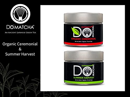 Domatcha Summer Harvest 2.82Oz And Organic Ceremonial 2.82Oz - Authentic Japanese Green Tea Matcha Powder #TOP3